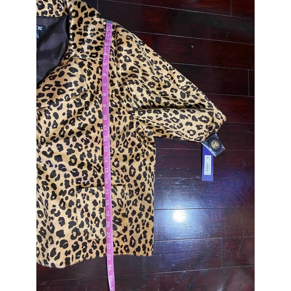 Apt 9 Retro Jacket Windbreaker 60's Style XL Leopard Print Fall Spring New Tags - Picture 9 of 10
